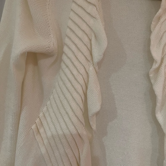 Loft Gorgeous Off White Open Front Cardigan Size s - Picture 5 of 7